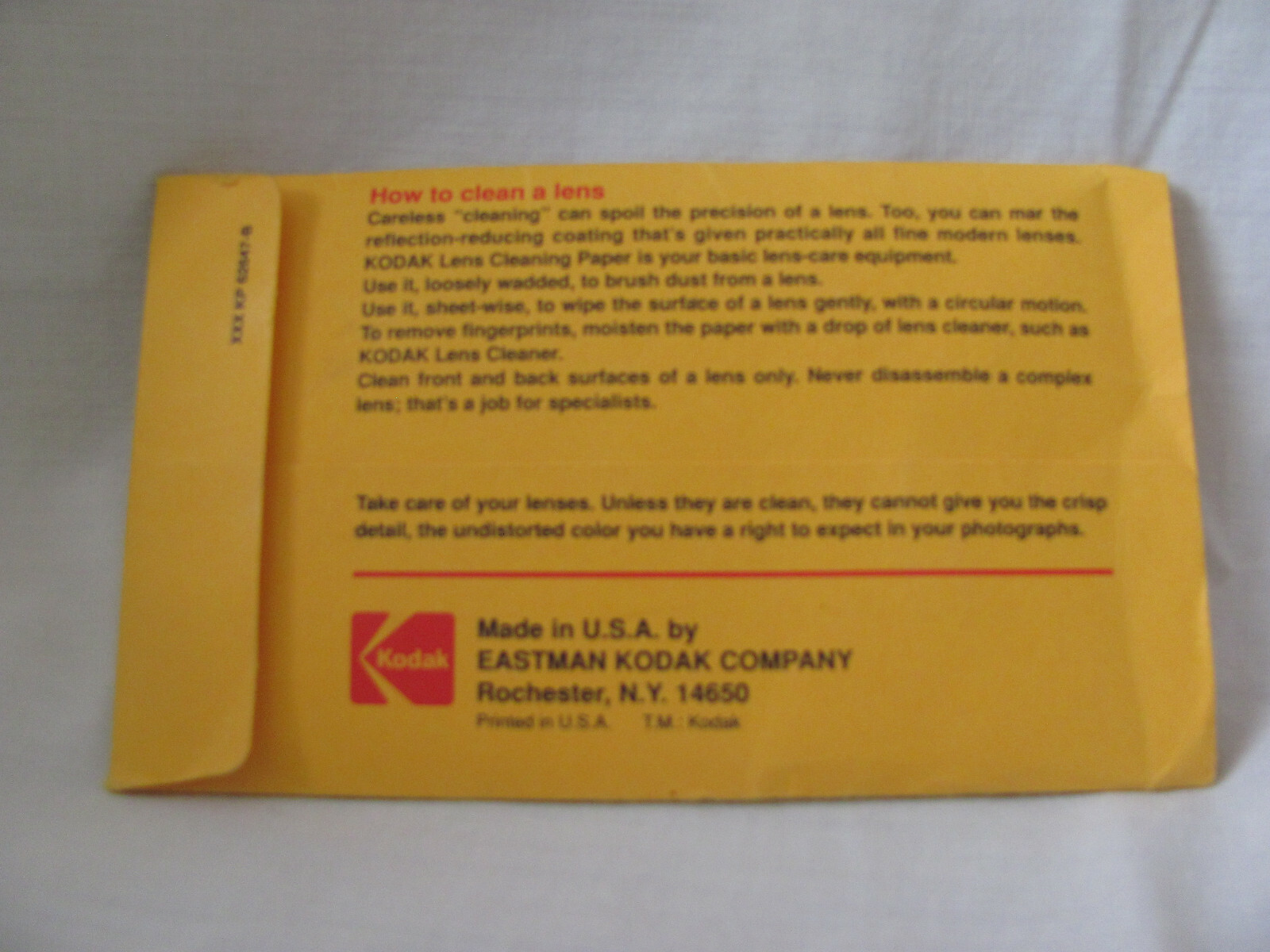 Kodak Lens Cleaning Paper 40+ sheets Lint less can be used on Pentax