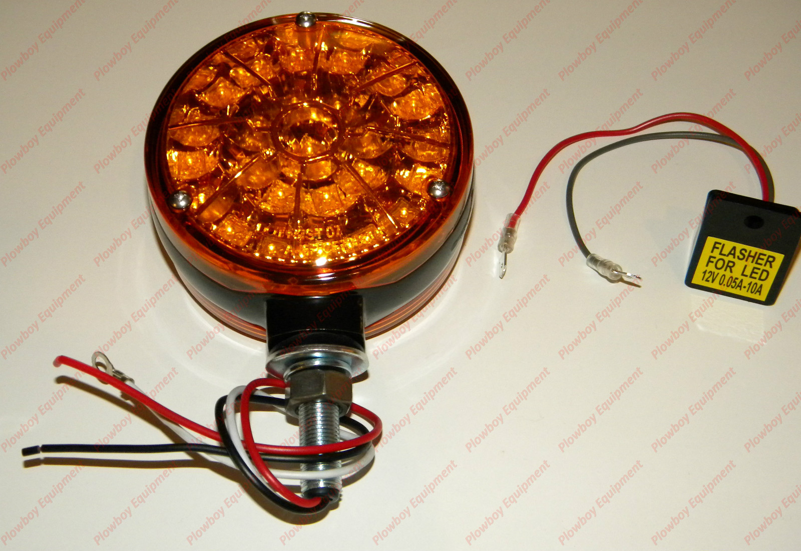 Tractor Round Led Amber Warning Light And Flasher For Kubota Mahindra