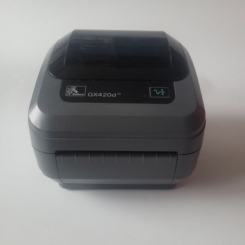 Zebra GX420d Network Thermal Printer with roll of 4x6" Labels PSU Cables 887 - Picture 2 of 5