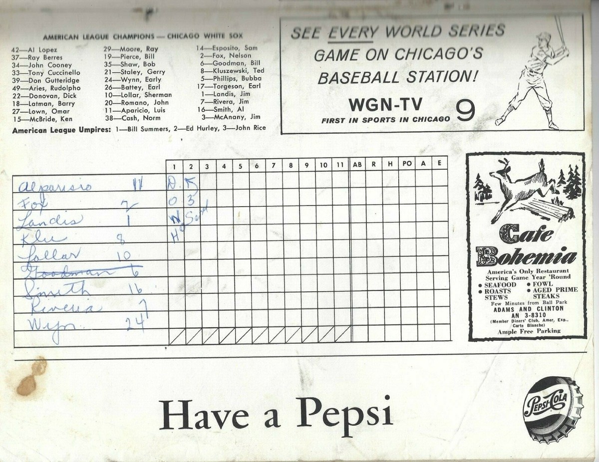 1966 World Series Scorecard Baltimore Orioles V LA Dodgers, 47% OFF