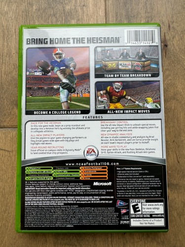 NCAA Football 06 Race for the Heisman (Microsoft Xbox, 2005) Complete CIB - Bild 2 von 6