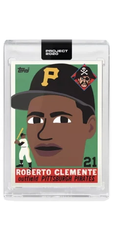 Topps PROJECT 2020 Card 182 - 1955 Roberto Clemente Keith Shore-Print Run:3592 