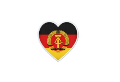 Patch Abzeichen Wappenschild Bedruckt; Zum Aufbügeln Flagge DD Deutschland DDR