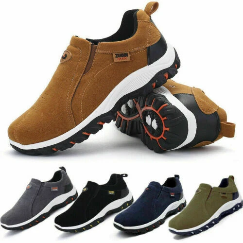 SCARPE SNEAKERS UOMO SPORTIVE OUTDOOR TREKKING CAMMINATA SLIP ON SENZA LACCI