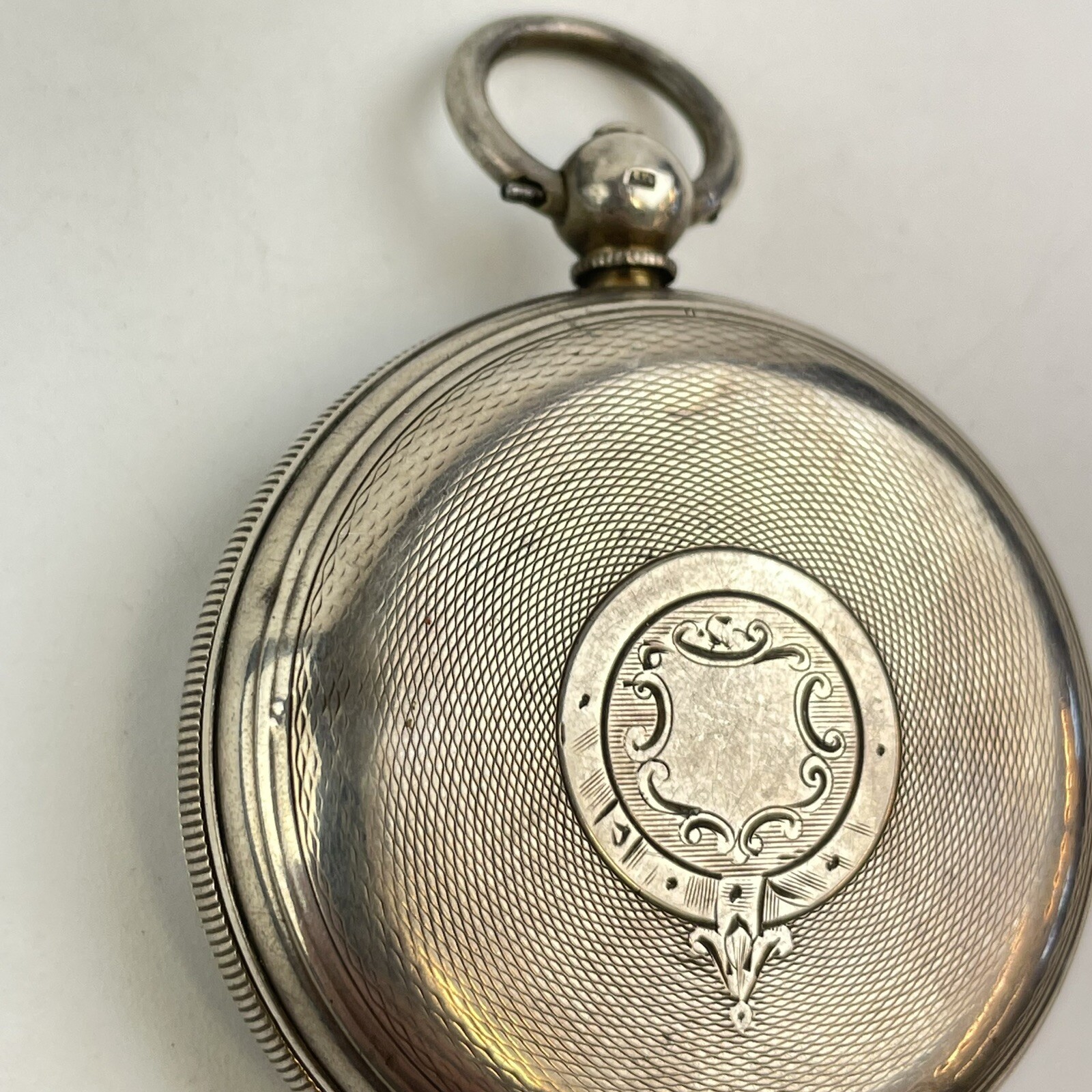 Antique Solid Silver Cased Open Faced Pocket Watc… - image 4