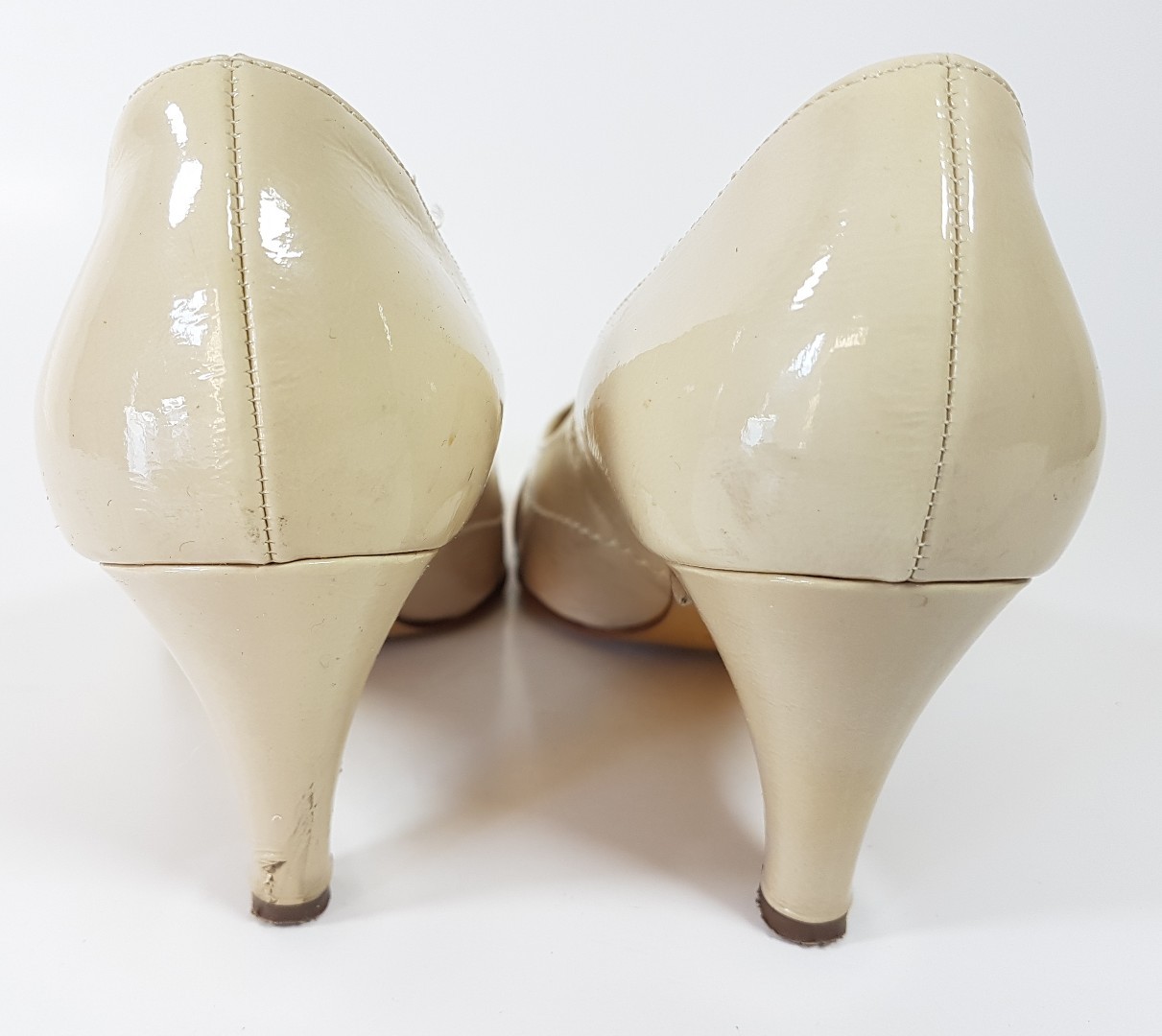 Peter Kaiser cream leather mid heel shoes uk 3.5 eBay