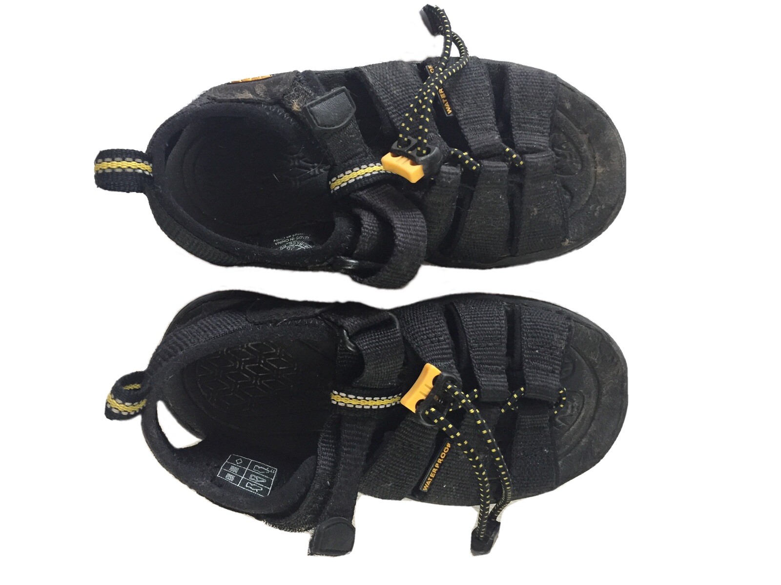 Sandali impermeabili Keen bambino piccolo 10 (3 4 anni) nero giallo cinturino scarpa acqua