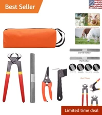 5-Piece Hoof Grooming Kit with Rasp, Nipper & Shears for Small Hooves