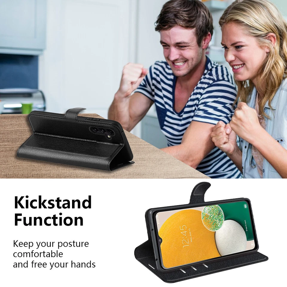 For Samsung A36 A14/A15/A16/A56 A55 Phone Case Bling Leather flip wallet cover - Image 3 of 4