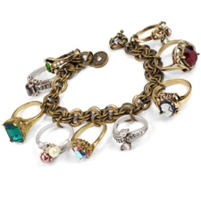 Vintage Rings Charm Bracelet by Sweet Romance USA