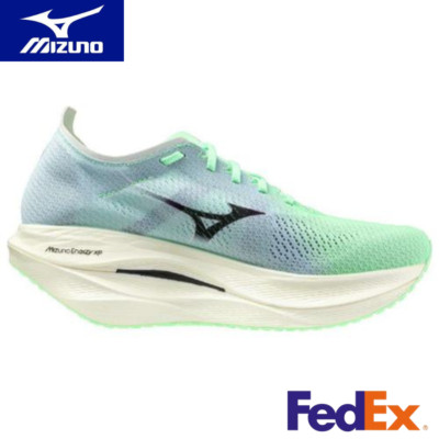 MIZUNO Wave Rebellion Pro 3 U1GD2530 01 Light Green Black 2E Running Shoes oki