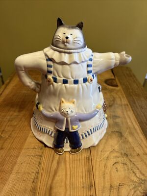 Dept 56 Three Little Kittens Lost Their Mittens Tea Coffee Pot RARE