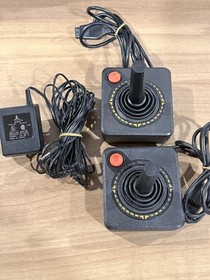 Atari CX2600 Woodgrain Six Switch Console W/24 Games 2 Controllers Tested