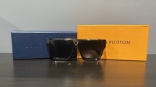 Louis Vuitton 1.1 Millionaires Men's Square Black Sunglasses LV Logo Designer