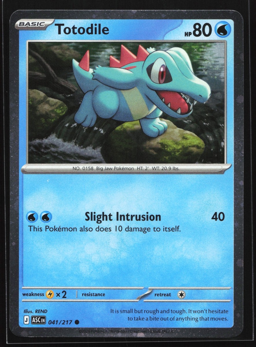 Totodile (Cosmos Holo) 041/217 ME: Ascended Heroes Pokemon Card | eBay