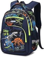 Kids School Backpack 16inch Luminous Dinosaur Waterproof Lightweight