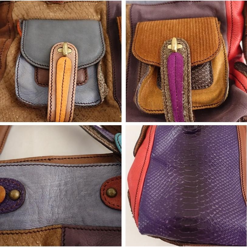 Jamin Puech Patchwork Shoulder Bag Leather Brown … - image 15