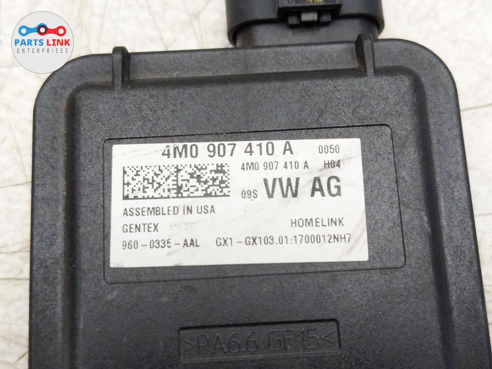 2016-20 BENTLEY BENTAYGA HOMELINK GARAGE OPENER CONTROL MODULE HARNESS PLUG 636