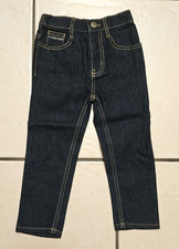US Polo Assn Jeans Boys Toddler 3T Dark Wash Blue Denim Elastic Waist Cotton