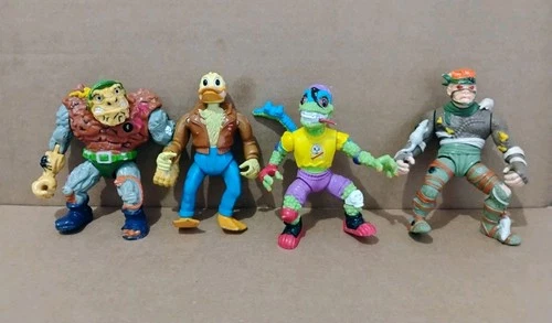 LOT of 4 Vintage Teenage Mutant Ninja Turtles - Action Figure TMNT Playmate Toys