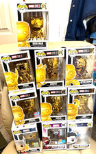Marvel Funko Pop Lot 10 Figures Gold Chrome First 10 Years Exclusives MCU New
