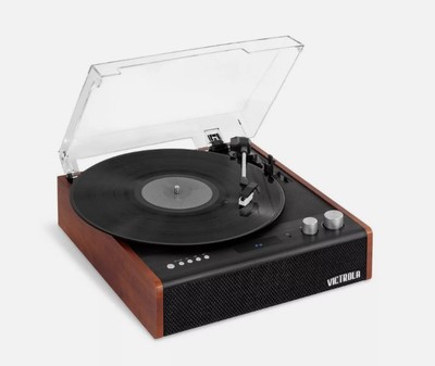 Victrola Brighton Dual Bluetooth Turntable Record Player - Mahogony (VTA-71-MAH)
