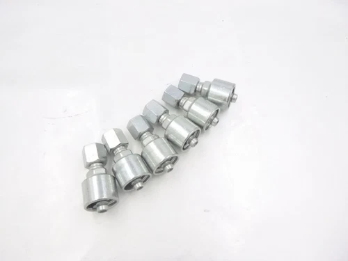 6 Pack Gates 6G-6FJX Crimp On Fitting 3/8" Hose ID #6 JIC 37° Flare 71030814