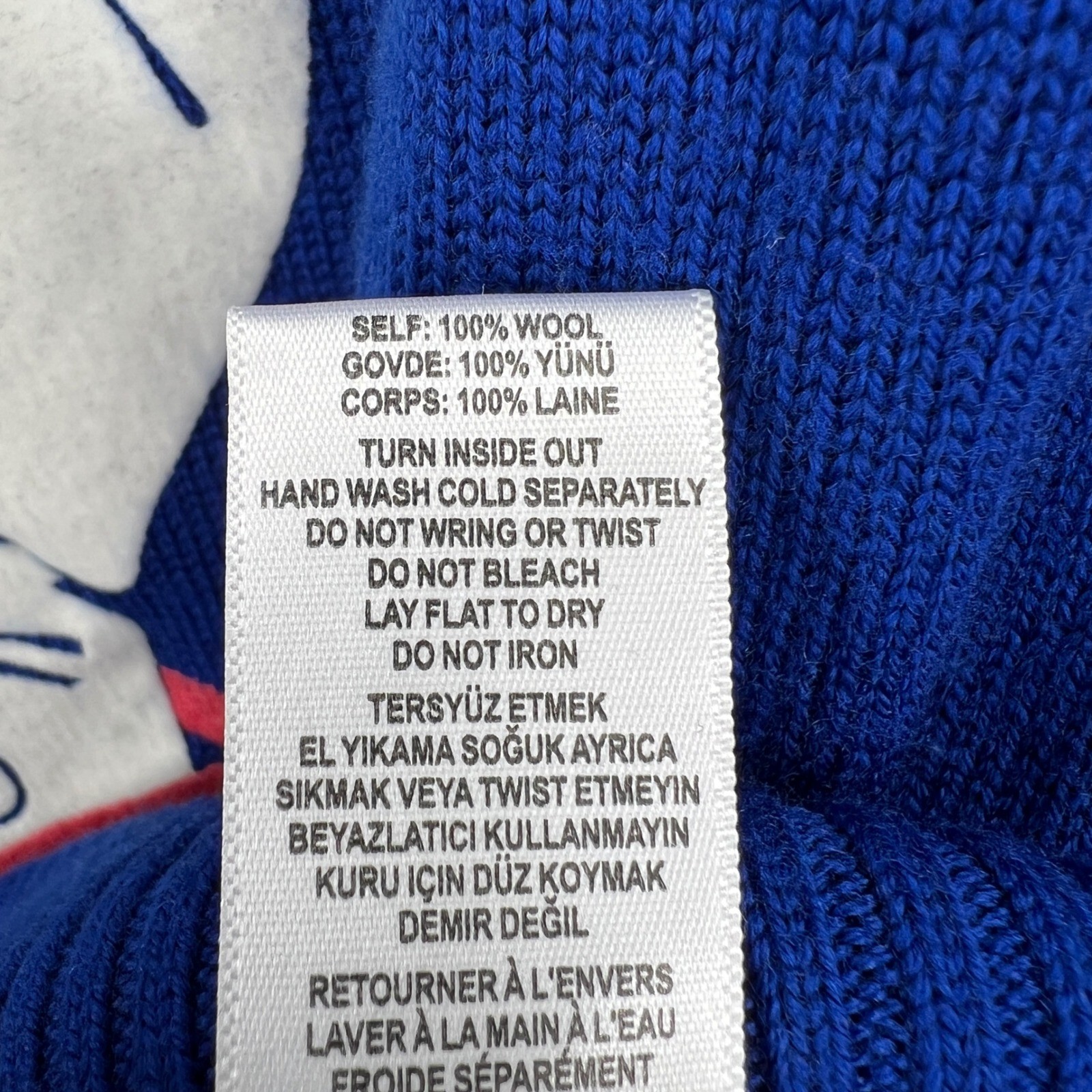 Opening Ceremony Sweater Blue Wool Hand Womens XS Flaw image 7