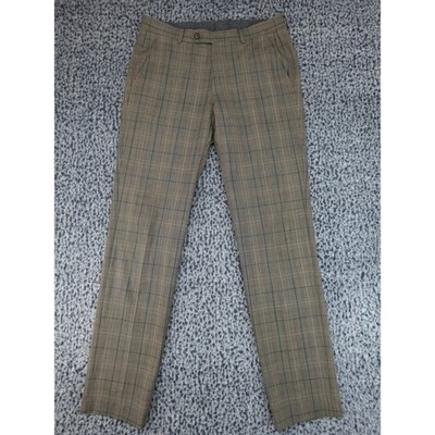 Todd Snyder Dress Pants Mens 30x32 Brown Glen Plaid Excellent Bonotto Wool Blend