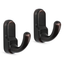 2 Pack Oil Rubbed Bronze Towel Hooks Wall Mounted Bath Towel Robe Hook Bath