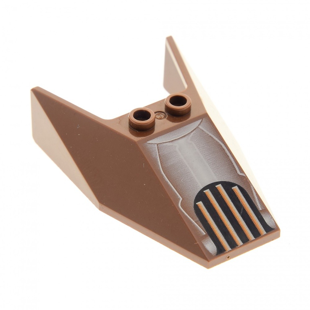 1x LEGO Cockpit 6x4x1 1/3 Brown Printed Star Wars Grille Canopy 6152