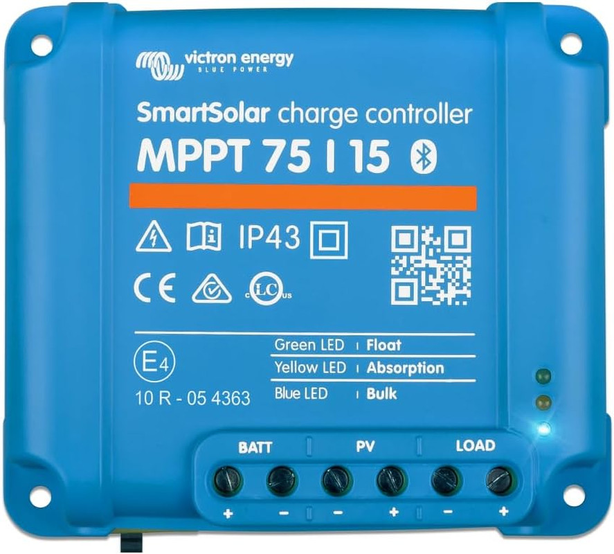 Smartsolar MPPT 75V 15 Amp 12/24-Volt Regolatore Di Carica Solare (Bluetooth)