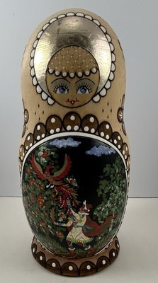 Russian Nesting Dolls Hand Painted Wooden Matryoshka Set 10 pieces