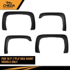 4pcs Fit For 07-13 Chevy Silverado Regext Cab Factory Style Wheel Fender Flares