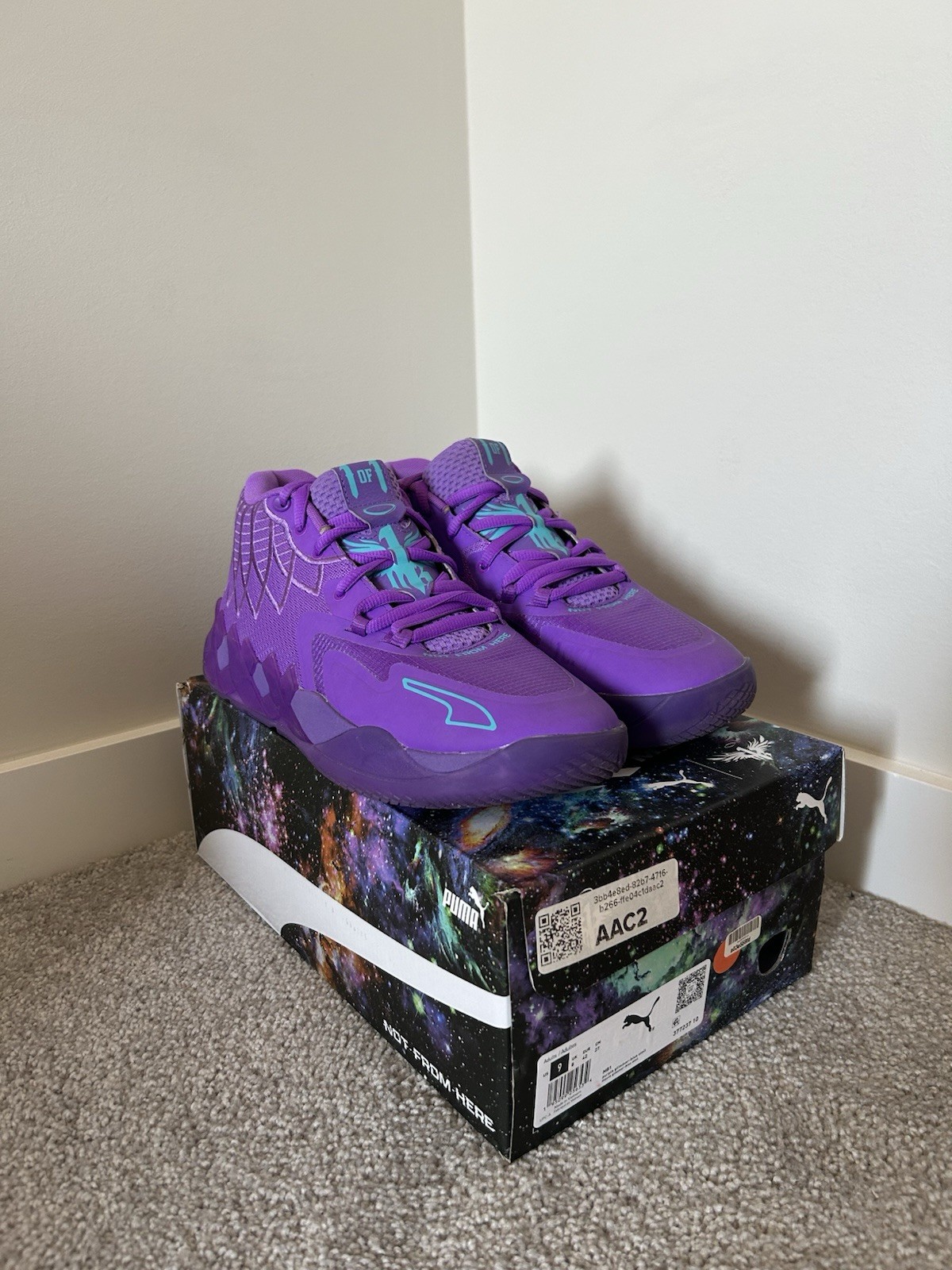 PUMA MB.01 “Queen City” Men’s Mid Top Basketball Sneakers Purple/teal