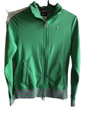 Vtg 80s NIKE Full Zip Hooded Windbreaker Jacket Youth Girls LG Green Purple