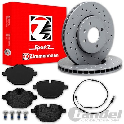 Zimmermann SPORT BREMSSCHEIBEN + BELÄGE HINTEN passend für BMW 5er F11 Touring