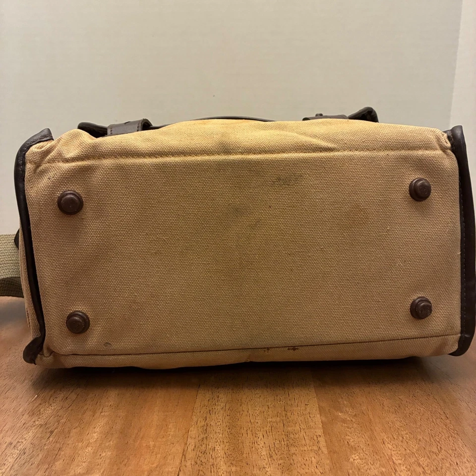 Nikon Camera Bag Shoulder Canvas Leather Trim Photo DSLR Messenger Used Vintage - Image 4 of 4