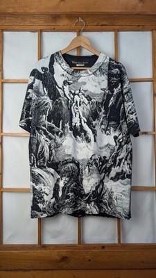Vintage 90s Archaic Smile Gustave Dore Collage Artwork T Shirt 