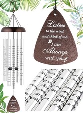 Sympathy Gift Wind Chimes for Outside - Memorial Wind Chimes for Loss of Love...