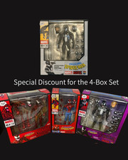 MAFEX Marvel 4 Figure Set Spider-Man 185 Venom 088 Carnage 118 Black Costume