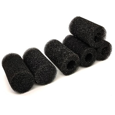 6X Pre-Filter Sponge for Aquarium Shrimp Fry Fish Tank L-Hole ID:2cm, Black
