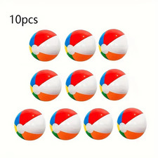 10Pcs Inflatable Beach Ball Colorful Balloons Swimming Pool Party Water Game Bal