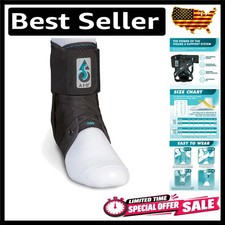 ASO Ankle Stabilizer Lace-Up Brace Lightweight Support for Sprains, Black, MD