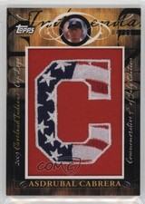 2010 Topps Jumbo Packs Manufactured Hat Logo Relic 4/99 Asdrubal Cabrera 0v0