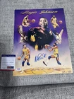 Magic Johnson Signed Autograph Lakers 11x14 Collage Photo PSA/DNA  LE /100