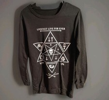 KILLSTAR Vintage Long Sleeve Sweat Shirt Small Black Occult Punk Emo Gothic