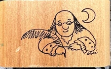 Benjamin Franklin Rubber Stamp Founding AUTHOR Declaration of Independence
