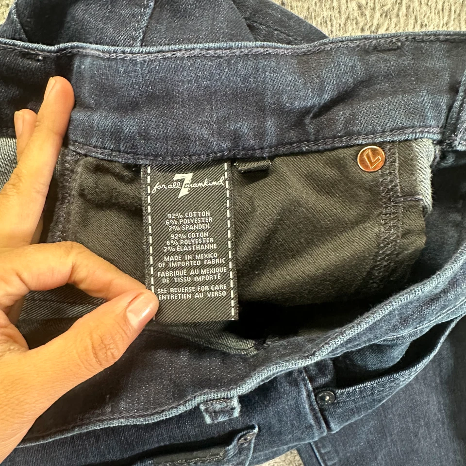 7 For All Mankind Luxe Performance Jeans Mens 31x30 Blue Denim Cotton Straight - Image 4 of 4