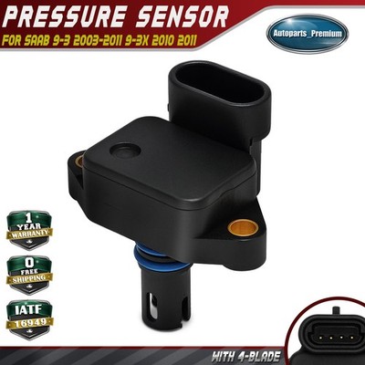 Turbocharger Boost Sensor for Saab 9-3 03-11 9-3X 10-11 L4 2.0L V6 2.8L 12788793